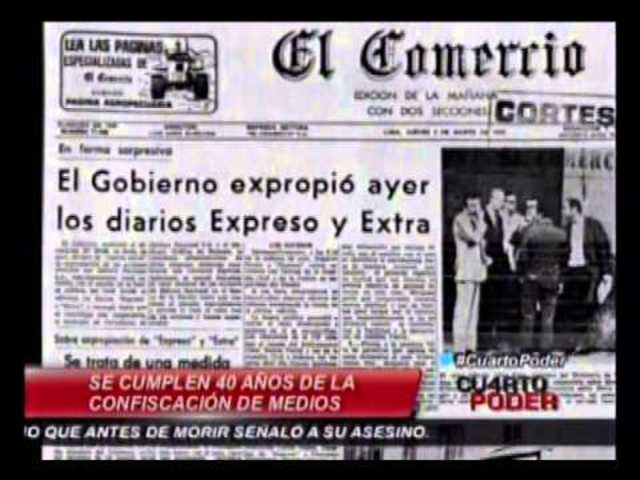 Confiscación  los medios de comunicación