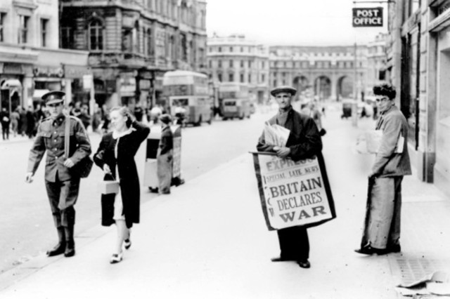 Britain declares war on Germany.