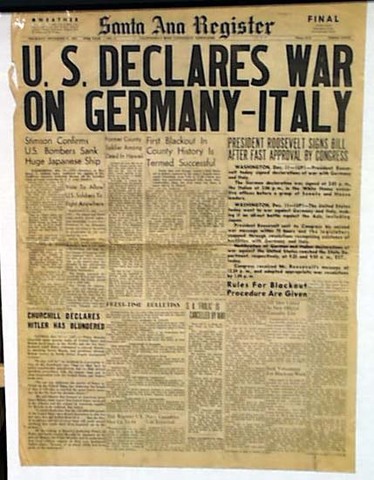 u.s. declare war on germany