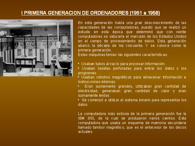 PRIMERA GENERACION