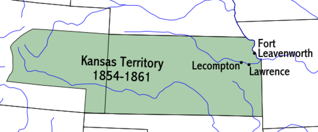 Free and Slave states struggle in Kansas Territory