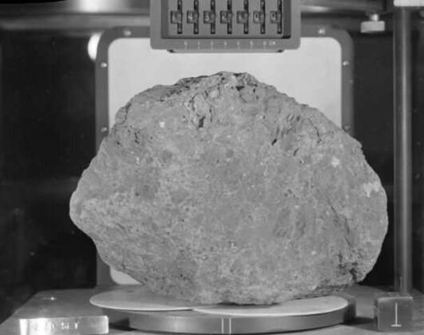 A lunar rock sample found by Apollo 14 astronauts