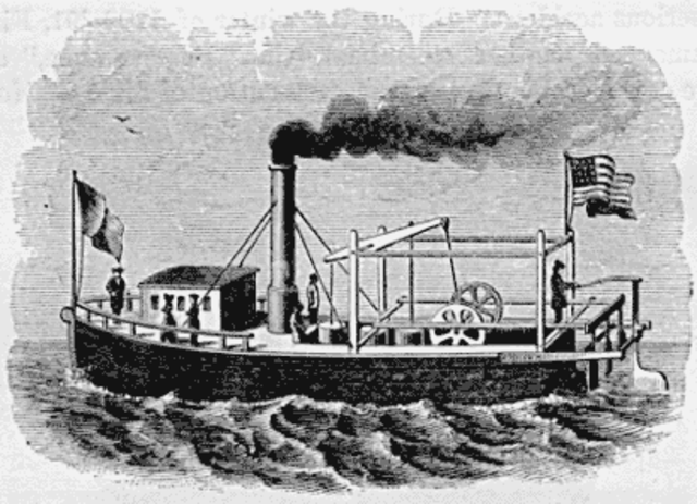 John Fitch invents in steamboat.