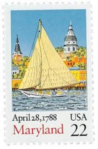 Maryland Maryland was the seventh state to ratify the U.S. Constitution, an act that admitted it as America’s seventh state.