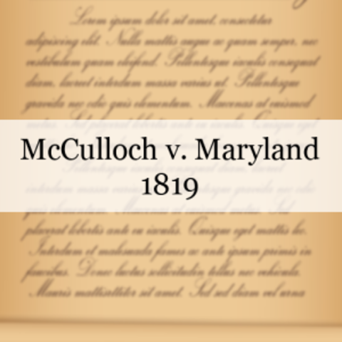 McCulloch v. Maryland