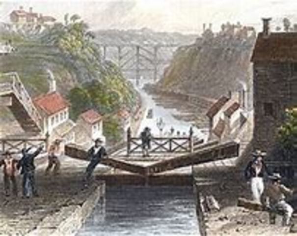 Construction of the Erie Canal Begins