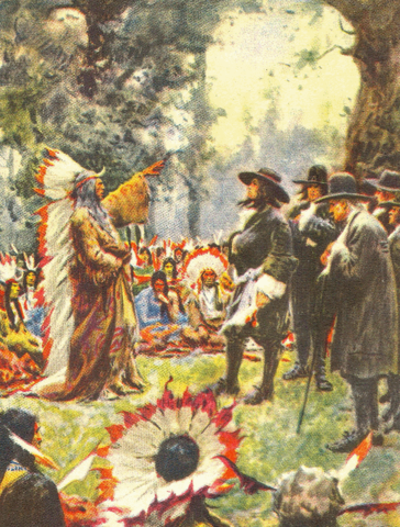 william penn meets with the delaware indians