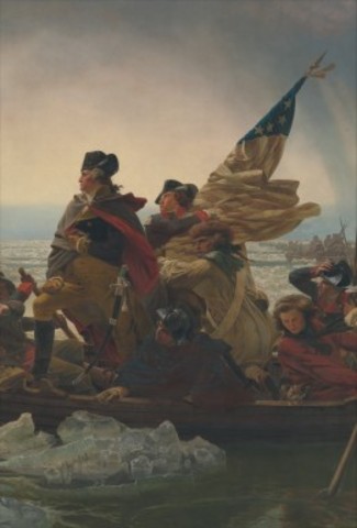 Redcoats push Washington's army across the Delaware River into Pennsylvania