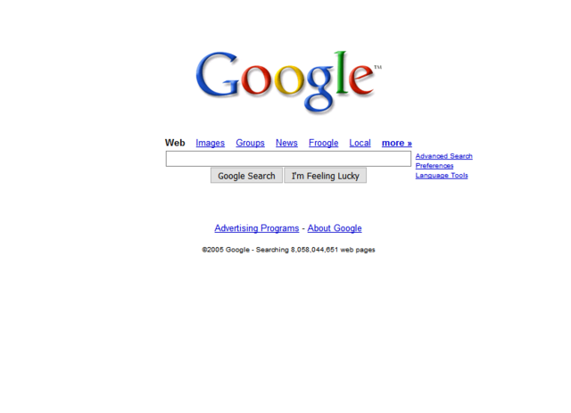 GOOGLE EN 2005