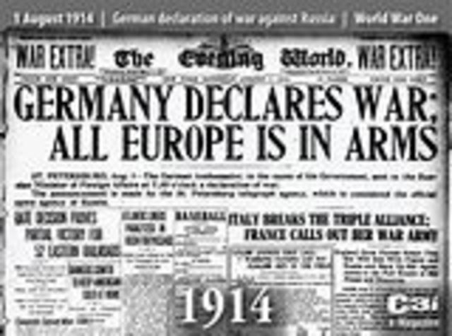 France declares war on Germany