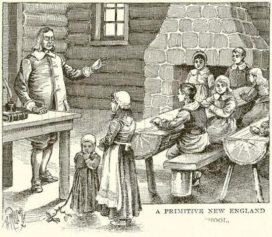 The establishment of publicly funded district schools in all Massachusetts towns.