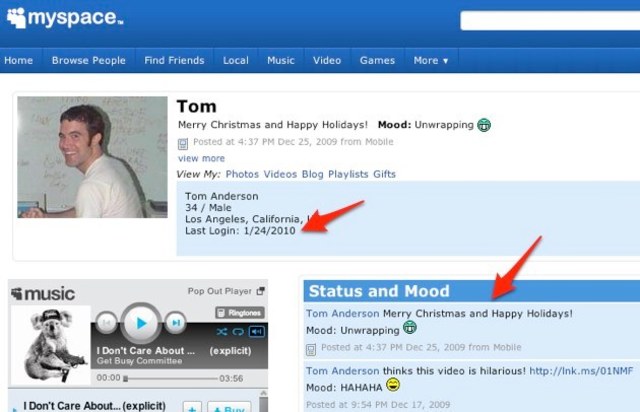 Myspace the prefacebook