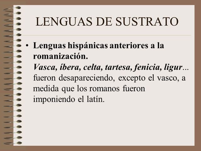 LINGUAS DE SUSTRATO