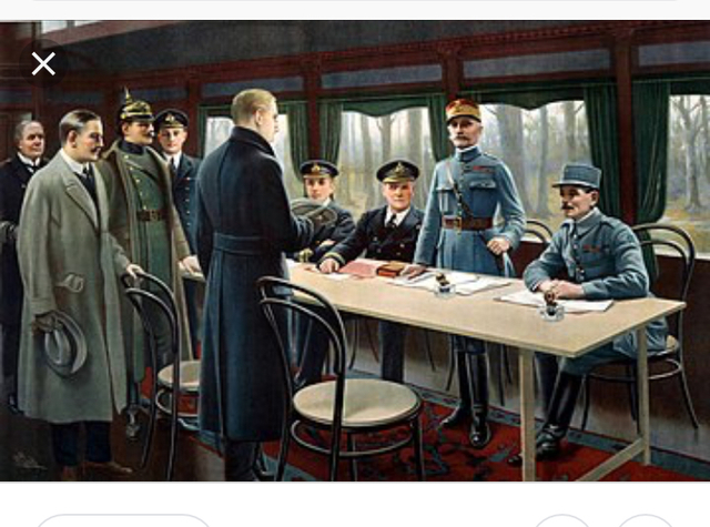 Firma del armisticio entre Alemania y los aliados