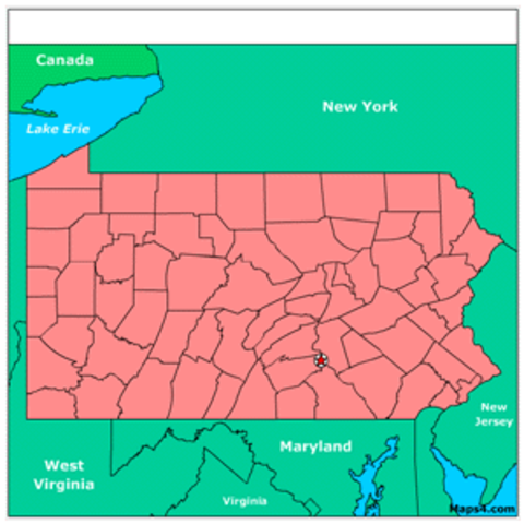 Pennsylvainia is Founded