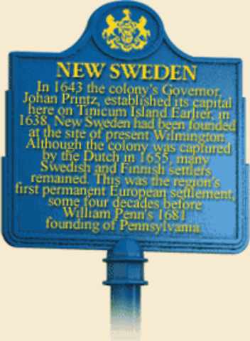 New Sweden is founded
