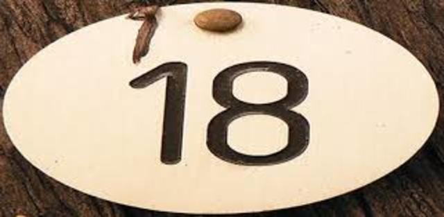 Mayoría de edad a los 18 años