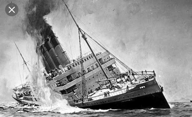 Lusitania sunk