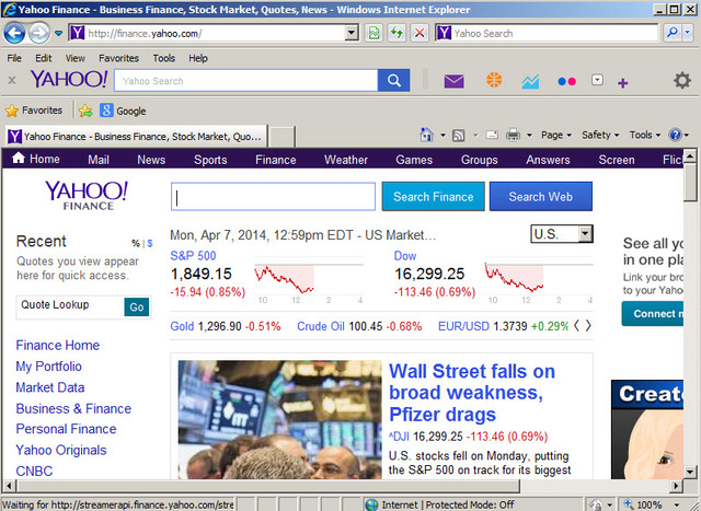 Creacion de Yahoo y Internet Explorer