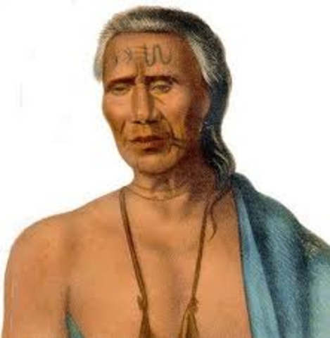 William Penn meets with the Delaware indians.