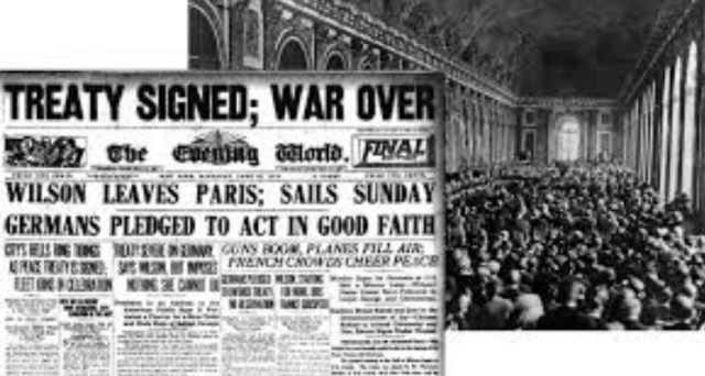 the signing of the Treaty of Versailles