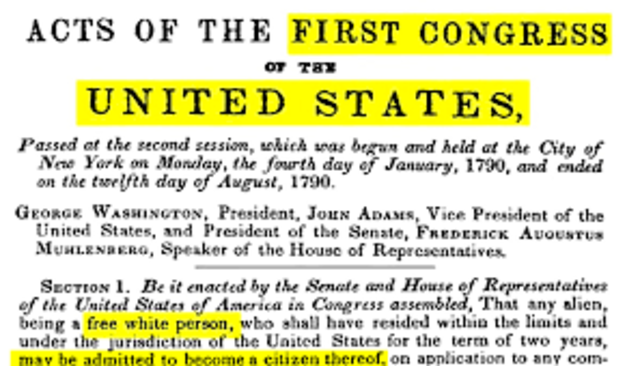The first Naturalization Act