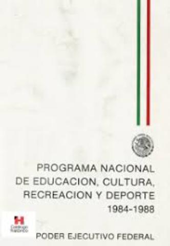 Programa Nacional de Educación, Cultura, Recreación y Deporte