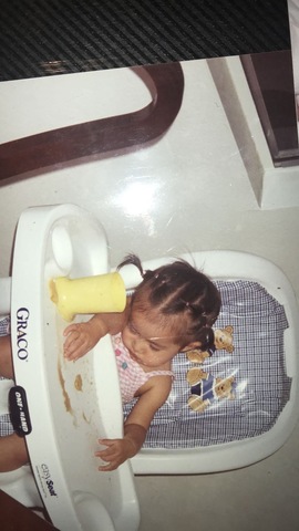 Corina's first day in the world