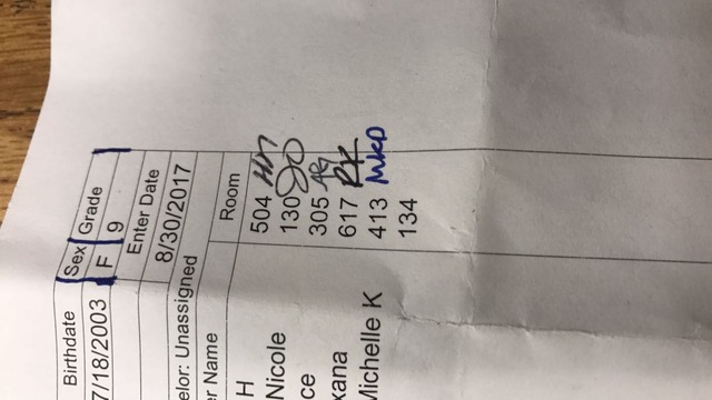 My first day of high school