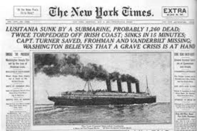 Lusitania Sinks