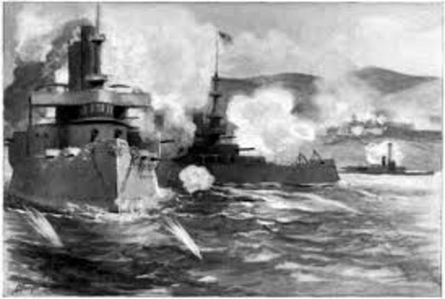 La flota del almirante Sampson bombardea a San Juan