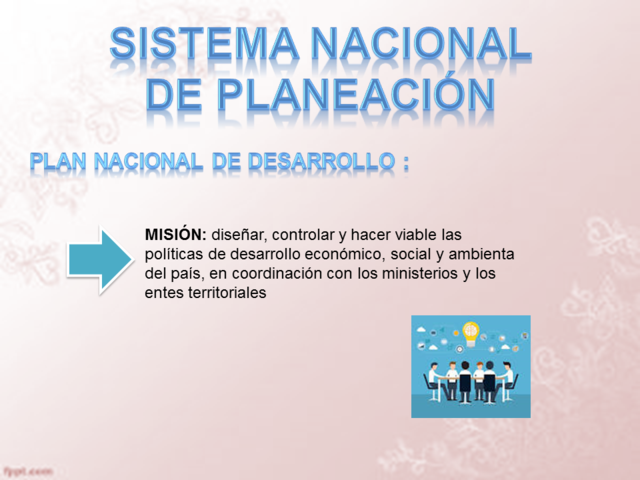 Establecimiento del sistema nacional de planeación.