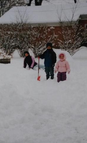 I played in the snow for the first time.