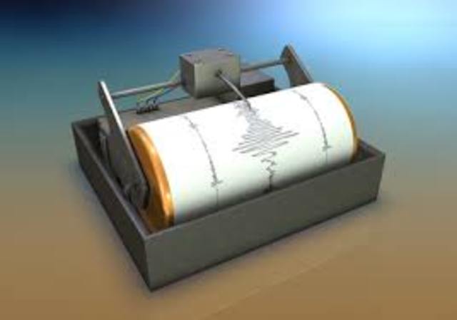 Invención del sismógrafo.