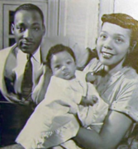 The birth date of Martin Luther King's first child