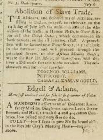 Slave Importation Banned