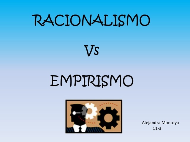 RACIONALISMO Y EMPIRISMO