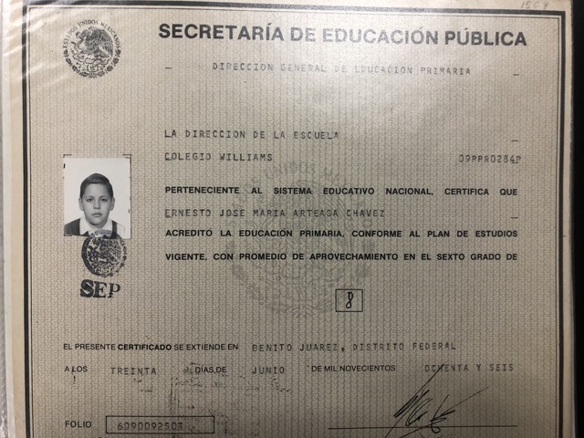 certificado de Primaria