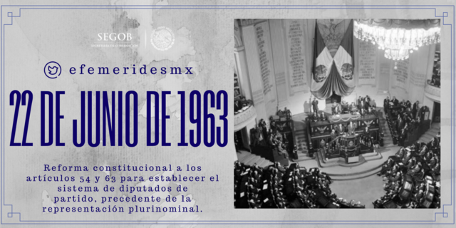 Reforma Constitucional a los artículos 54 y 63.