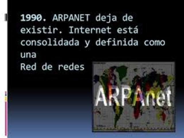 ARPANET deja de existir.