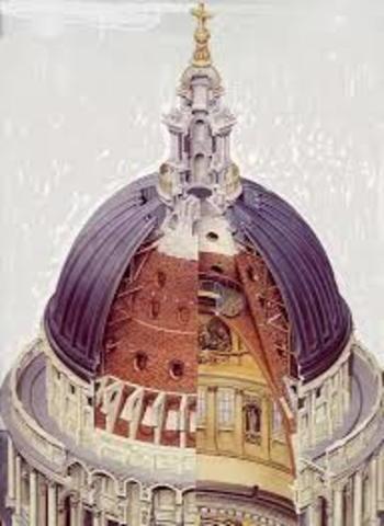 Architect Brunelleschi designs the dome for the Florence Cathedral