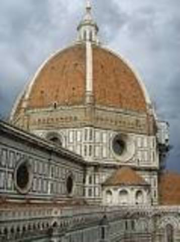Architect Brunelleschi designs the dome for the Florence Cathedral