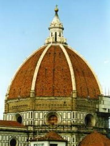 Architect Brunelleschi designs the dome for the Florence Cathedral