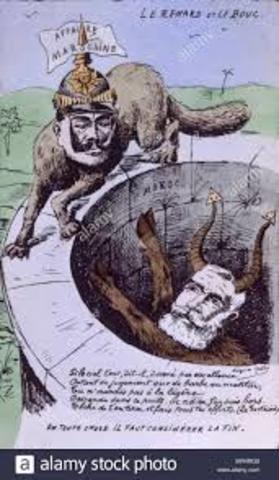 Germany agrees that France establishes a protectorate over Morocco