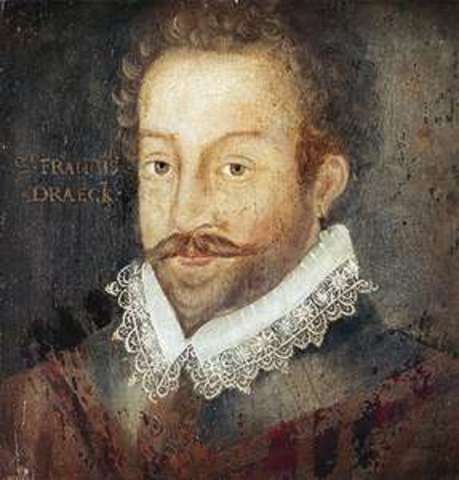 Francis Drake claims California land for Great Britain