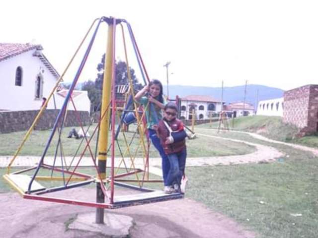 I was sharing in Guatavita with my family