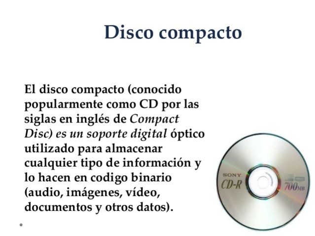 DISCO COMPACTO CD ROM