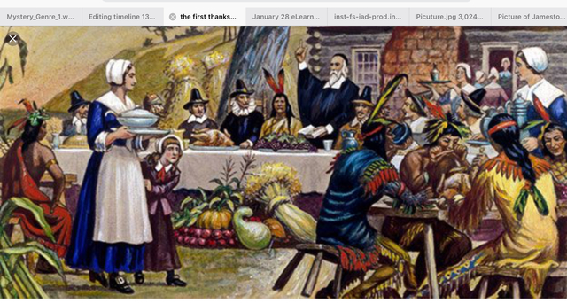 Thanksgiving celebration feast is held