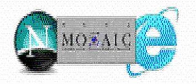 Los estudiantes usualmente usaban los navegadores Netscape y Mosaic.