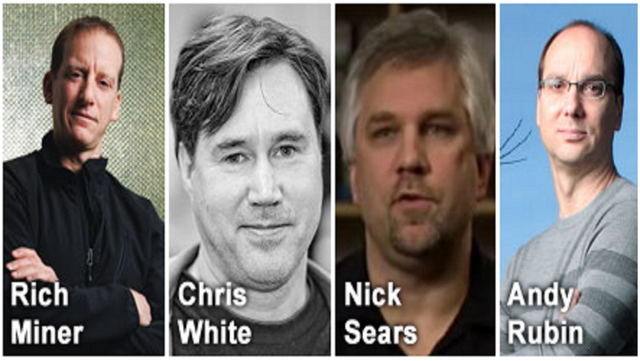 Andy Rubin, Rich Miner, Nick Sears y Chris White dan forma a Android Inc.